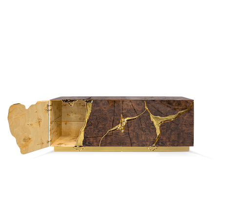 Fissure walnoot dressoir