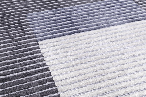 Hand-loom viscose Lines vloerkleed