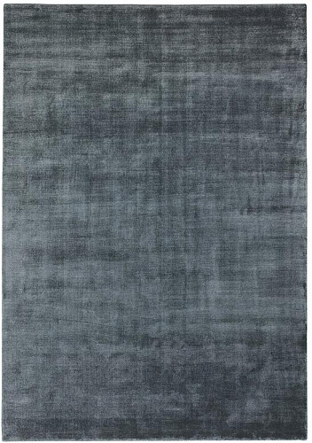 Tapis uni en viscose bleu poudre