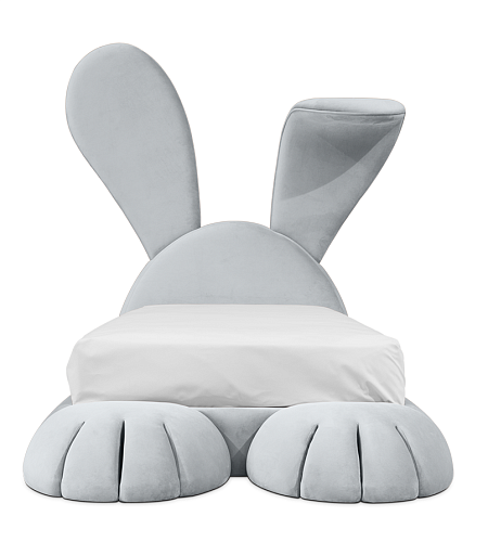 Knuffelig konijn hol bed