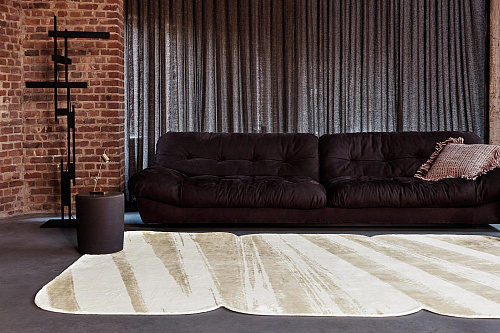 Lightbeam crème vloerkleed