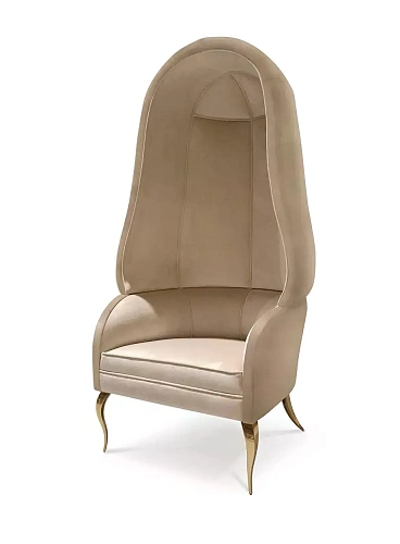 Draperie fauteuil avec dossier en tissu