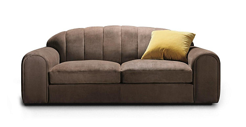 Luxe gebogen bank met grote zitting