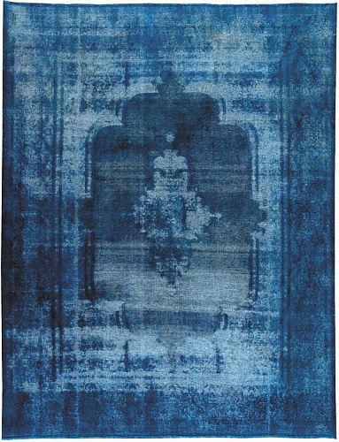 Donkerblauw vintage vloerkleed