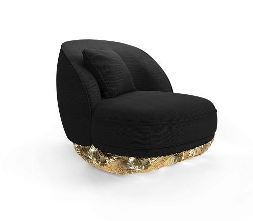 Angora II Baltic zwarte fauteuil