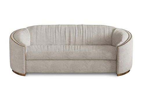 Premium Comfort beige gebogen bank