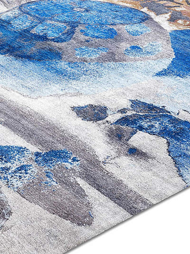 Tapis tissé main Blue Lemon