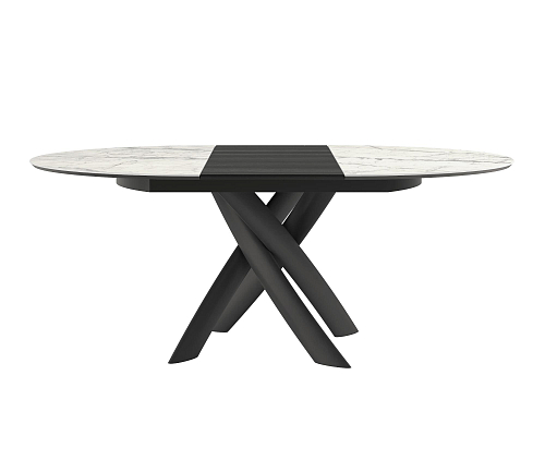 Table à manger ronde extensible Style