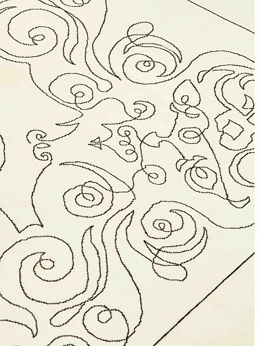 Tapis tissé main One-Stroke rouge