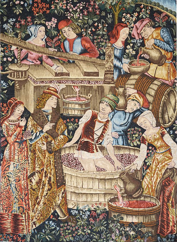 Tapisserie murale Le pressoir à vin