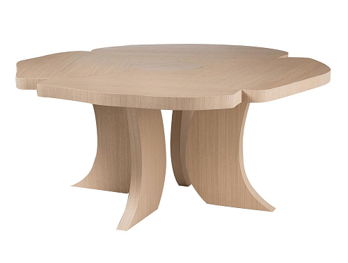 Table à manger ovale en bois naturel