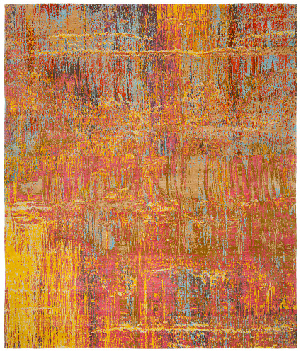 Artwork 17 veelkleurig roze vloerkleed