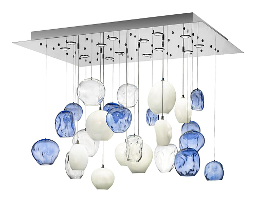 Blue Motion Murano glazen kroonluchter