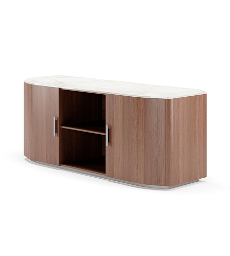 Buffet en bois et marbre Alan