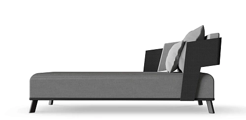 Crown grijze chaise longue