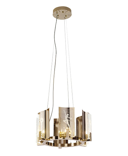 Lustre rond or doux
