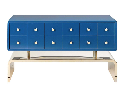 Buffet capitonné bleu Auspicious
