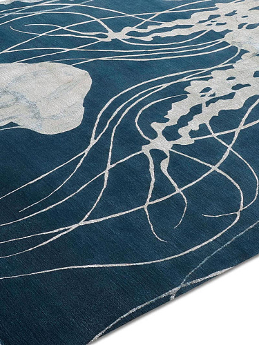 Jellyfish handgeknoopt vloerkleed