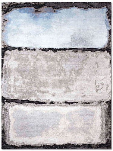 Agra charcoal handgemaakt luxe vloerkleed