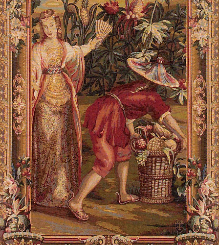 Tapisserie murale La récolte d’ananas – porte gauche