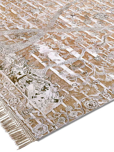 Gold handgemaakt luxe vloerkleed