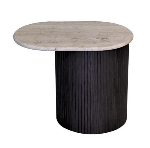 Table d'appoint Bitta plateau marbre