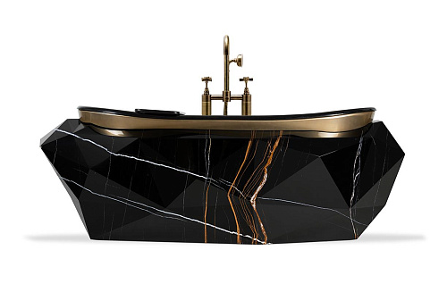 Baignoire Gemstone en marbre composite