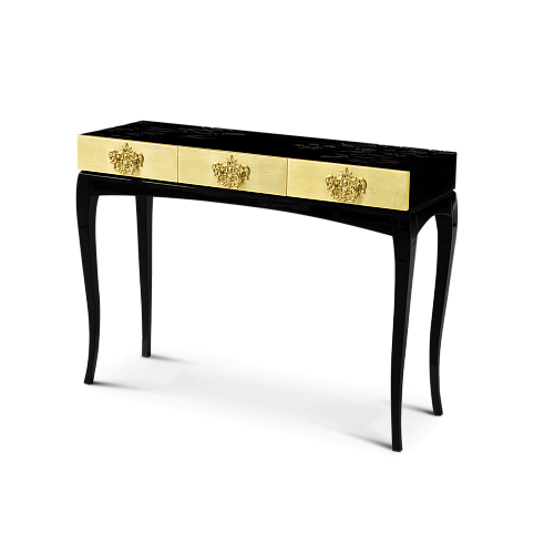 Console dorée de luxe Trinity