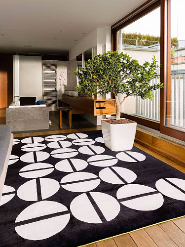 Black & White handgeknoopt vloerkleed