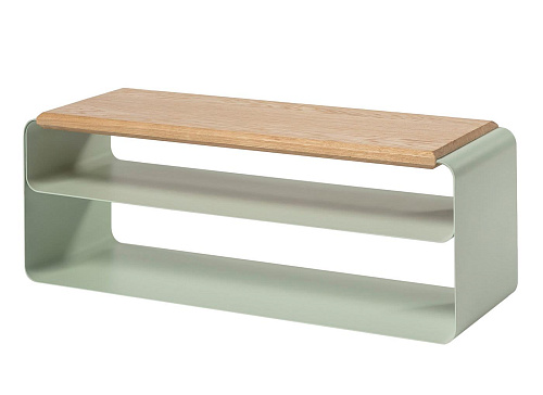 Eigentijds hout en metalen bankje (var. 1)