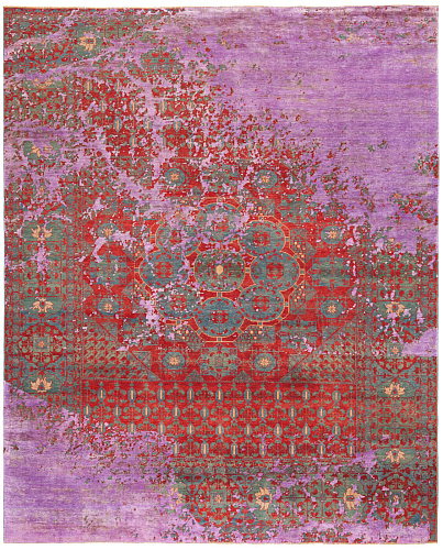 Mamluk Kensington Raved rood E 067 zijden vloerkleed