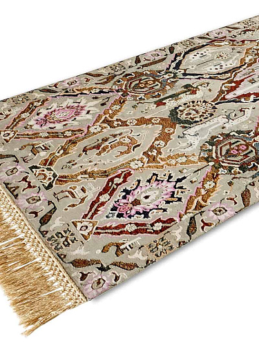 Tapis de luxe fait main KavaBagh vert