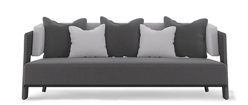 Canapé de jardin Crown gris