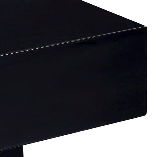 Loft zwarte kleine salontafel