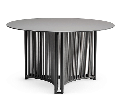 Table à manger ronde d'extérieur Altana Grise