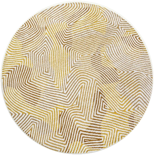 Orange Cut rond vloerkleed