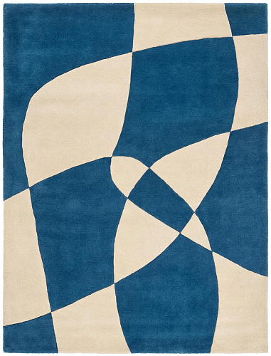 Tapis Rotating Forms Blue