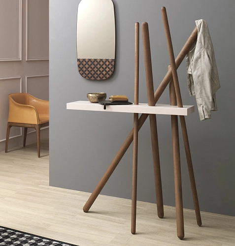 Portant à vêtements en bois