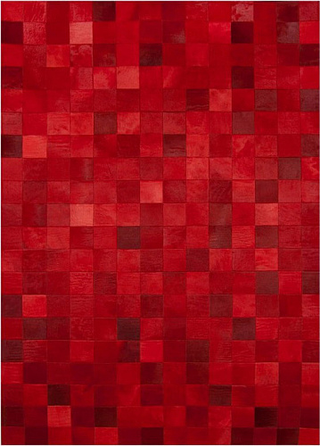 Mosaic rood koeienhuid vloerkleed