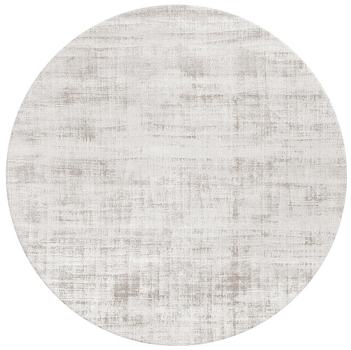 Tapis rond en soie de banane off-white