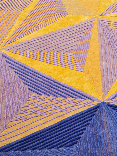 Tapis design Double Layer bleu