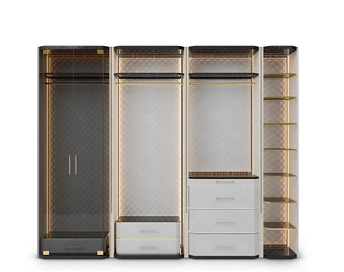 Armoire-penderie Cadence grise