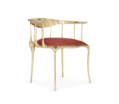 Bordeauxrode luxe stoel