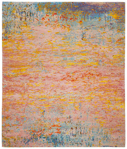 Artwork 1 veelkleurig roze vloerkleed