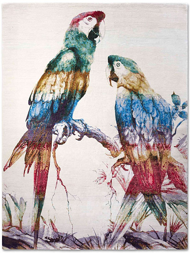 Tapis tissé main Two Parrots