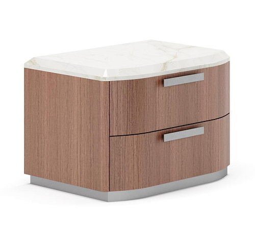 Table de chevet James avec plateau en marbre