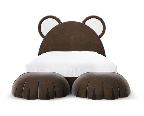 Pluizige welp bed