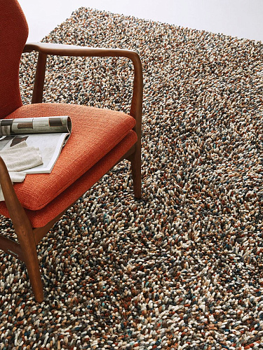 Dots donkergrijze mix vloerkleed