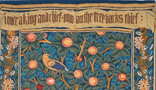 Tapisserie murale Le pic, avec parchemin, William Morris