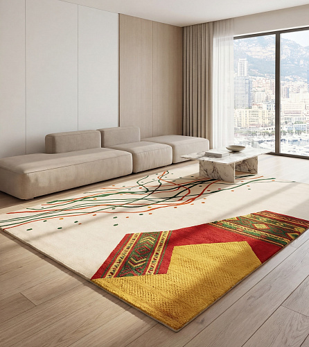 Tapis Calligraphic Paths Color